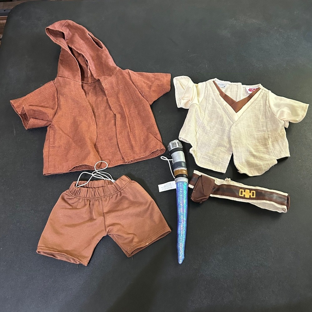 Build-A-Bear Clothes Star Wars Jedi Knight Outfit Lightsaber Costume Set Cosplay